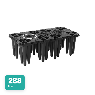 Wavin Aquacell NG infiltratie-unit Q ZW 288 liter zwart, 120 × 60 × 40 cm