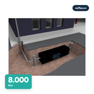 Infiltratiesysteem zelfbouw 8.000 liter
