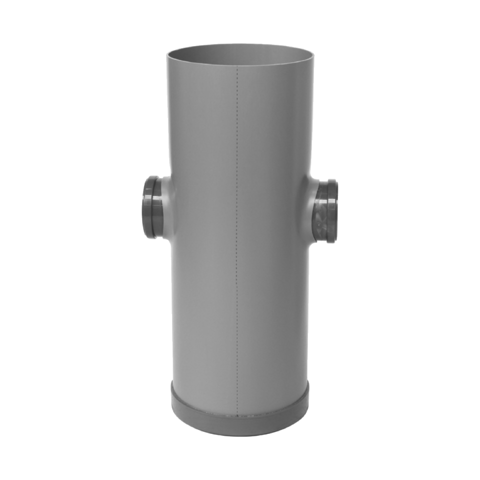 PVC zandvangput, 500 mm, met filter, 2 × 160 mm, hoogte 110 cm