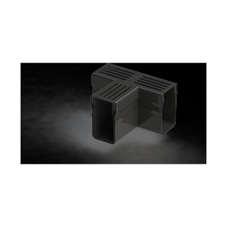 RWR Drain 65/100 T-stuk met zwart aluminium rooster