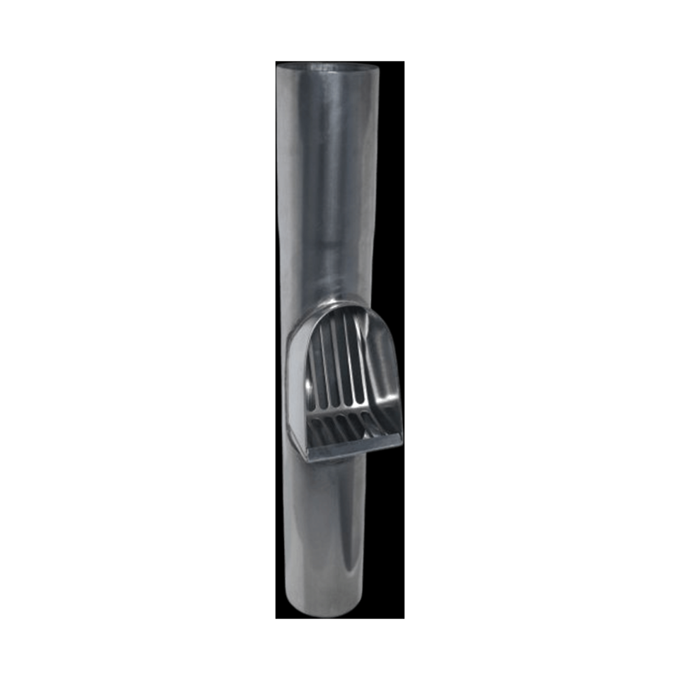 Zink bladvanger 80 mm, met RVS rooster